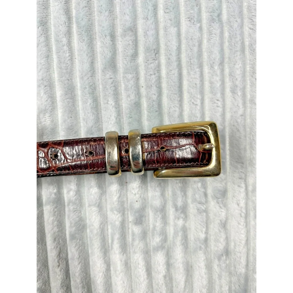 Guess Jeans Geniune Leather Youth Size M Belt Made In‎ USA Vintage Thin 1